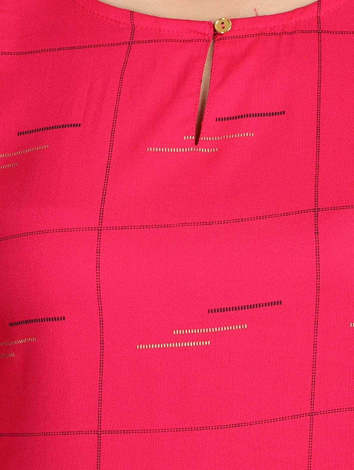 checkered kurta palazzo set - 17273460 - Zoom Image - 4