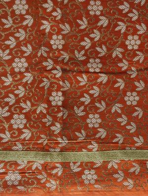 embroidered banarasi saree with blouse - 17273562 - Standard Image - 2