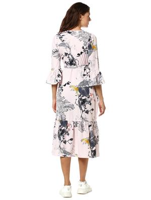 overlap neck floral top - 17273609 - Standard Image - 3