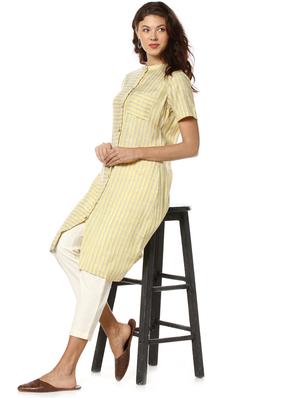 striped a-line kurta - 17273696 - Standard Image - 4