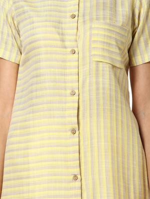 striped a-line kurta - 17273696 - Standard Image - 5