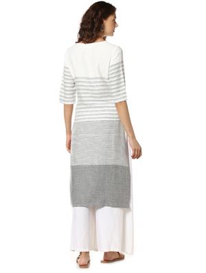 striped straight kurta - 17273697 - Standard Image - 3