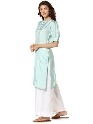 solid straight kurta - 17273701 - Standard Image - 2