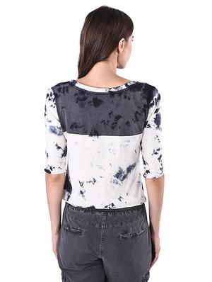 round neck tie & dye top - 17273751 - Standard Image - 3