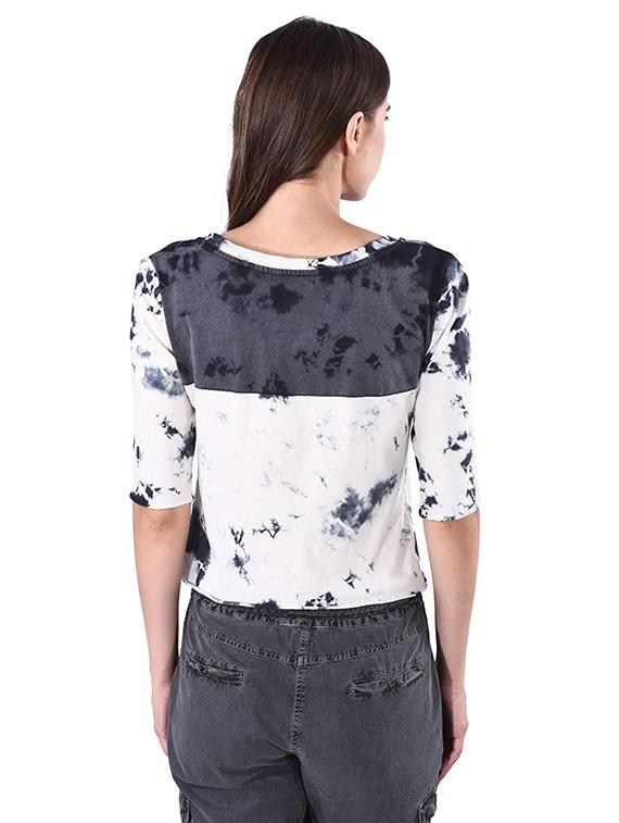 round neck tie & dye top - 17273751 - Zoom Image - 3