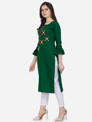 embroidered straight kurta - 17273761 - Standard Image - 2