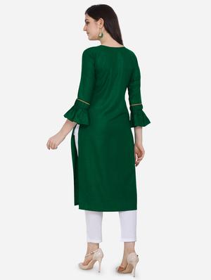 embroidered straight kurta - 17273761 - Standard Image - 3