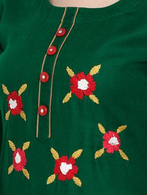 embroidered straight kurta - 17273761 - Standard Image - 4