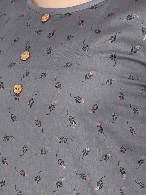 foil print straight kurta - 17273777 - Zoom Image - 4