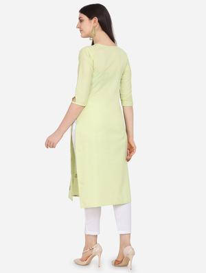 foil print straight kurta - 17273778 - Standard Image - 3