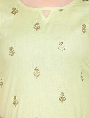 foil print straight kurta - 17273778 - Standard Image - 4