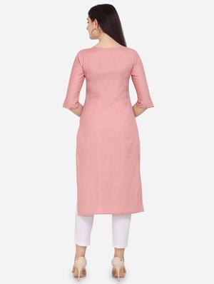 foil print straight kurta - 17273779 - Standard Image - 3