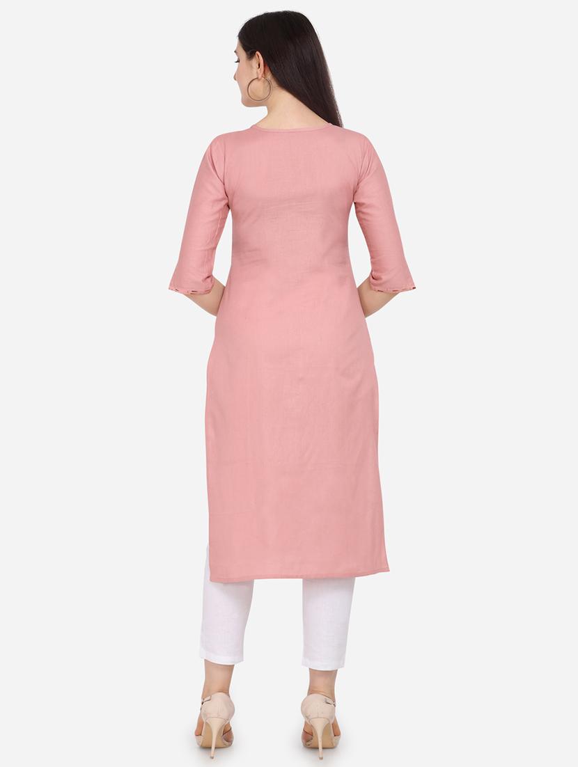 foil print straight kurta - 17273779 - Zoom Image - 3
