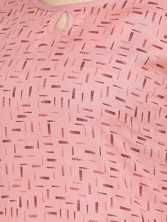 foil print straight kurta - 17273779 - Zoom Image - 4