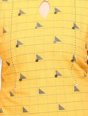 checkered a-line kurti - 17273783 - Standard Image - 5