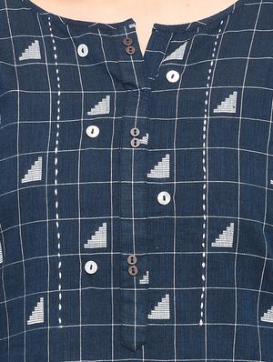 checkered a-line kurti - 17273784 - Standard Image - 5