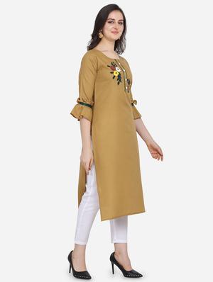 embroidered straight kurta - 17273793 - Standard Image - 2