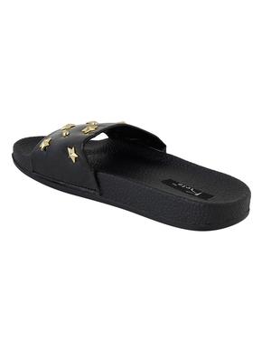 black slip on flip flops - 17273946 - Standard Image - 3