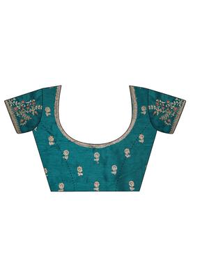 self design jacquard work woven saree with blouse - 17274046 - Standard Image - 2