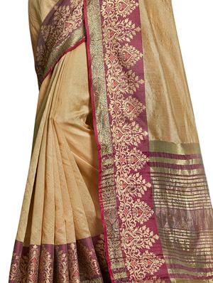 self design jacquard work woven saree with blouse - 17274049 - Standard Image - 4