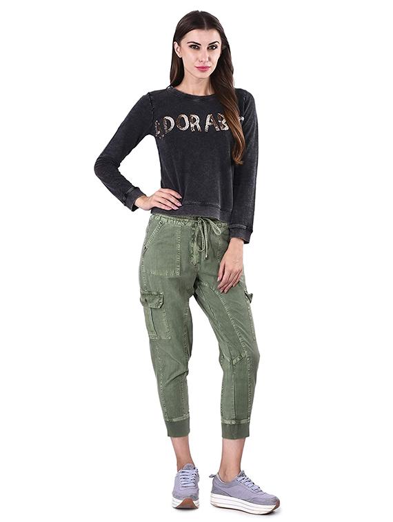 round neck embellished top - 17274161 - Zoom Image - 4