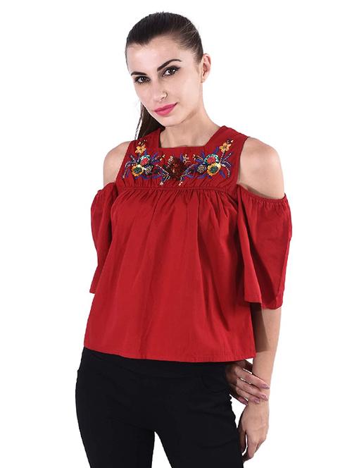 cold shoulder top - 17274166 - Standard Image - 1