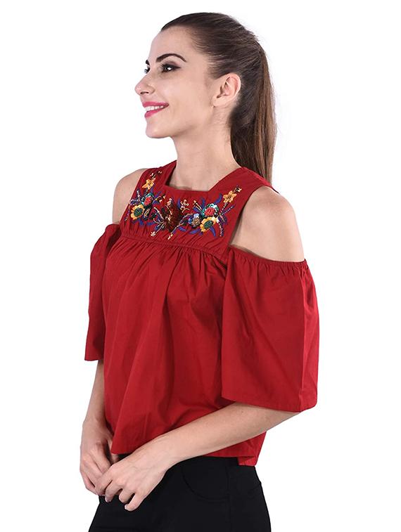 cold shoulder top - 17274166 - Zoom Image - 2