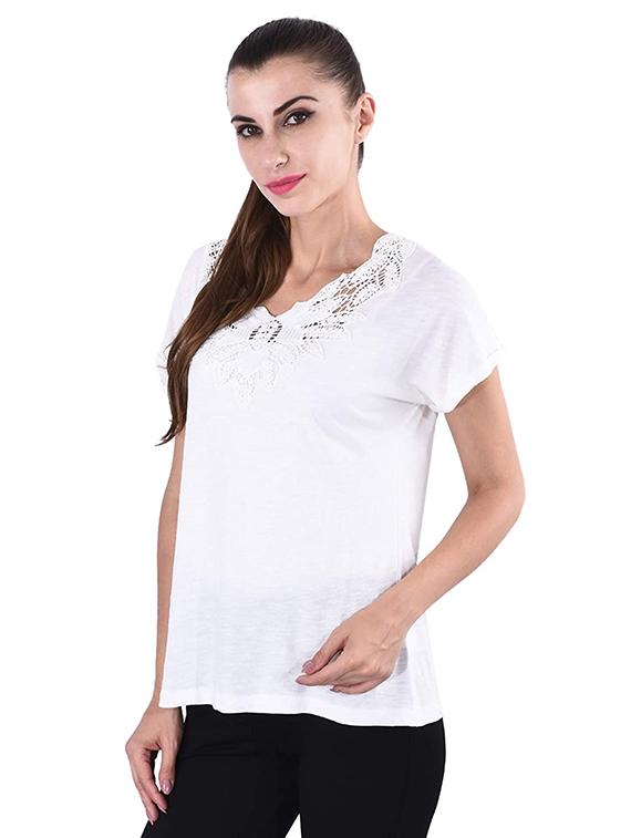 crochet neck top - 17274169 - Zoom Image - 2