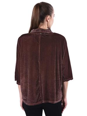 front open velvet shrug - 17274177 - Standard Image - 3