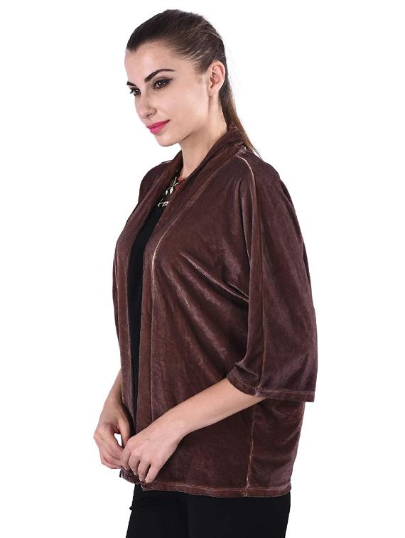 front open velvet shrug - 17274177 - Zoom Image - 2