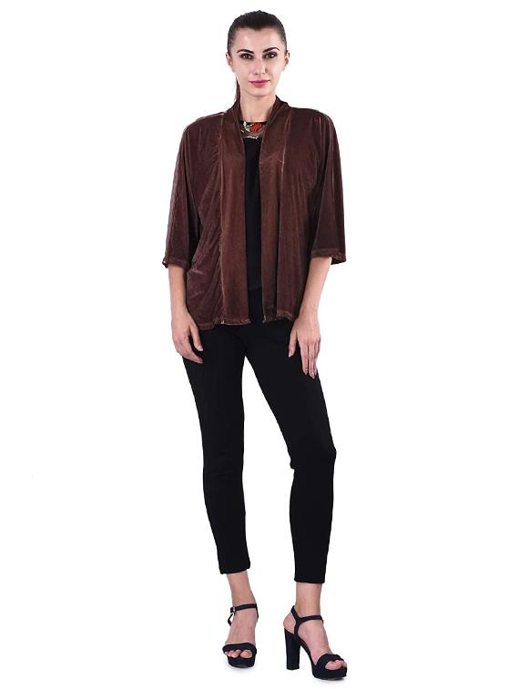 front open velvet shrug - 17274177 - Zoom Image - 4