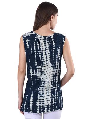 round neck shibori top - 17274185 - Standard Image - 3