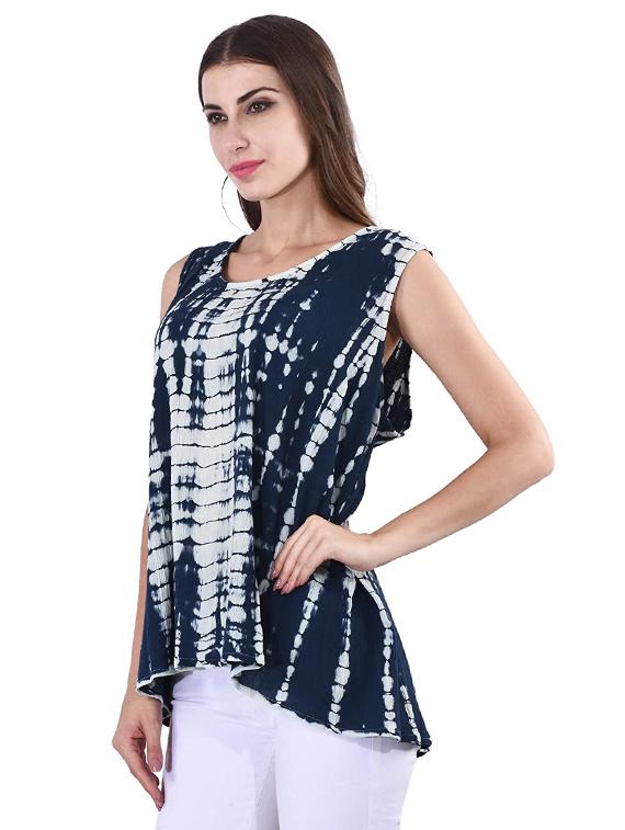 round neck shibori top - 17274185 - Zoom Image - 2