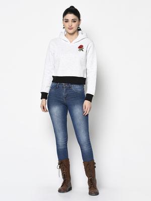 hooded neck cropped sweatshirt - 17274294 - Standard Image - 4