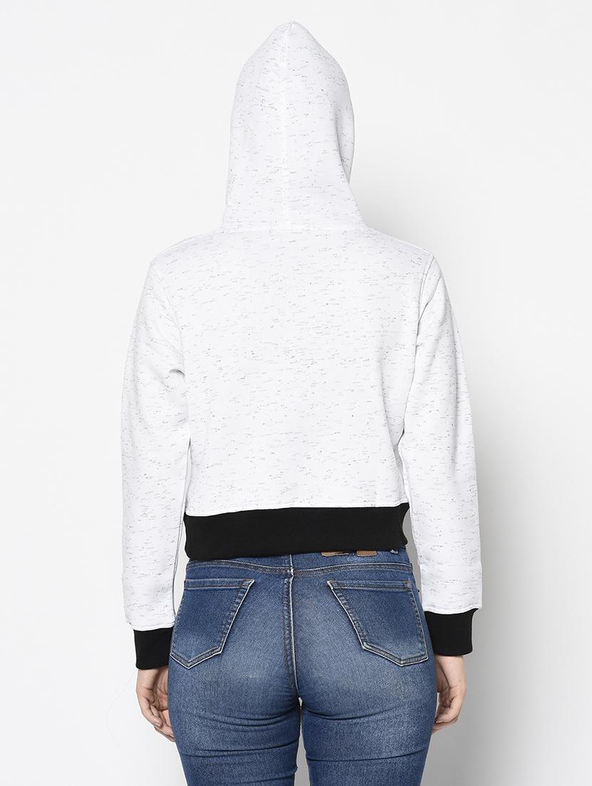 hooded neck cropped sweatshirt - 17274294 - Zoom Image - 3