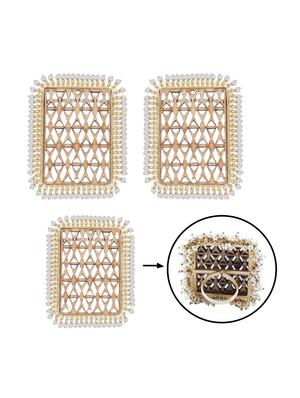 brown wood studs earring - 17274335 - Standard Image - 5