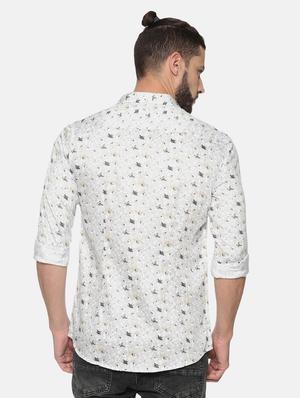 grey printed casual shirt - 17274386 - Standard Image - 3