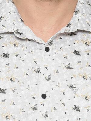 grey printed casual shirt - 17274386 - Standard Image - 5