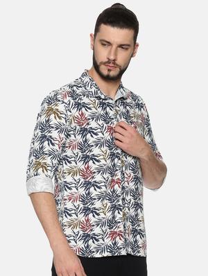 white printed casual shirt - 17274387 - Standard Image - 2