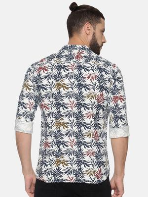white printed casual shirt - 17274387 - Standard Image - 3