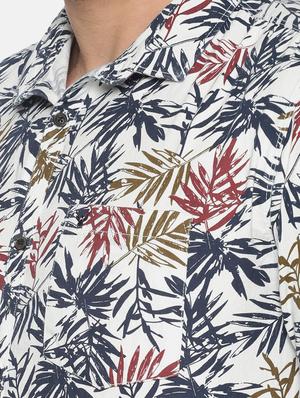 white printed casual shirt - 17274387 - Standard Image - 5