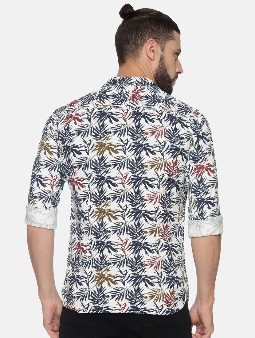 white printed casual shirt - 17274387 - Zoom Image - 3