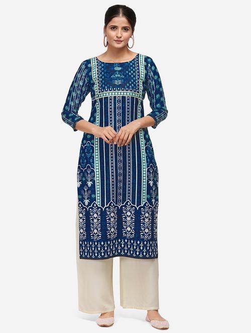 floral kurta palazzo set - 17274507 - Standard Image - 1