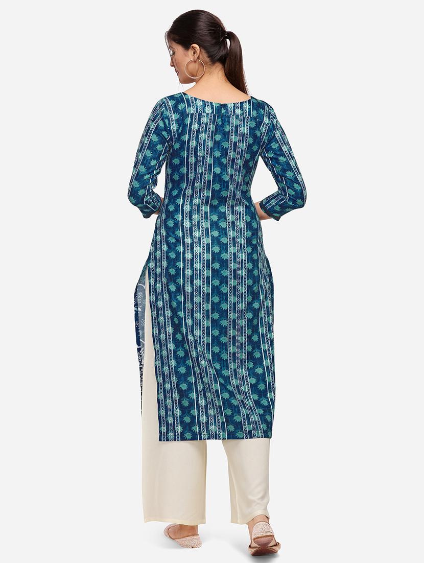floral kurta palazzo set - 17274507 - Zoom Image - 3