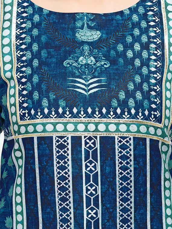 floral kurta palazzo set - 17274507 - Zoom Image - 5