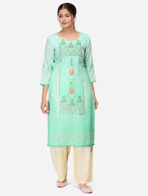 floral kurta palazzo set - 17274516 - Standard Image - 1