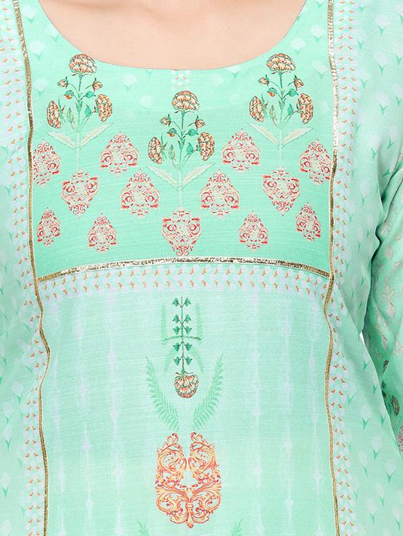 floral kurta palazzo set - 17274516 - Zoom Image - 5
