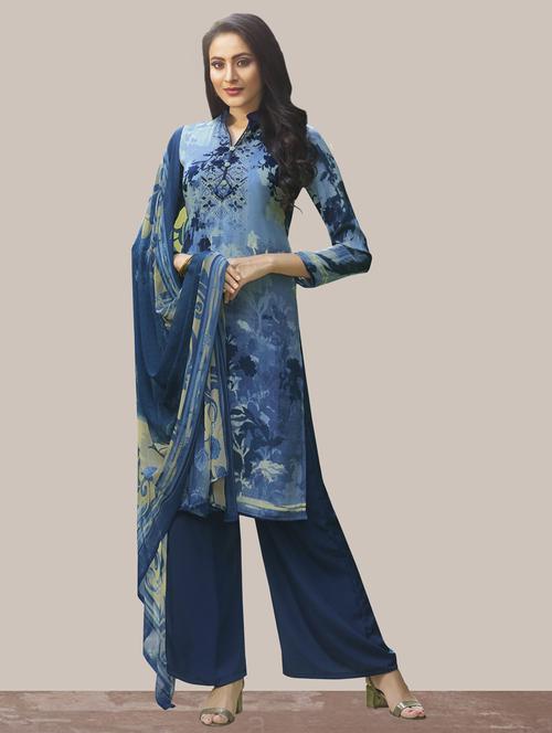 floral palazzo suits unstitched suit - 17274623 - Standard Image - 1
