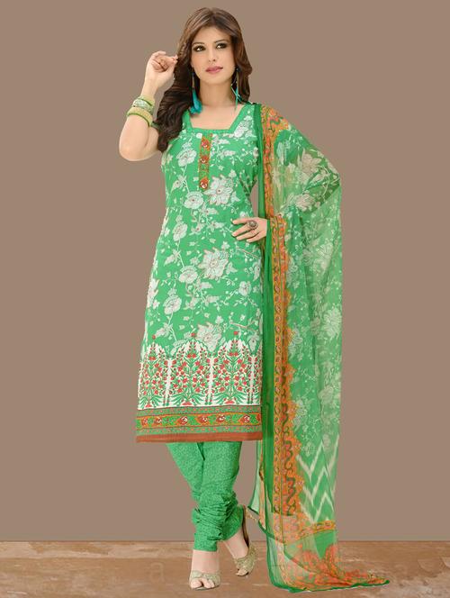 floral churidaar suits unstitched suit - 17274628 - Standard Image - 1