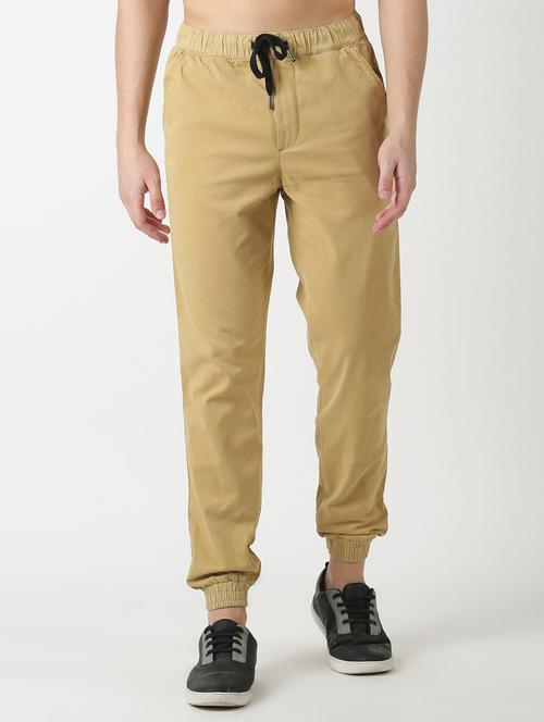 beige solid jogger - 17274633 - Standard Image - 1